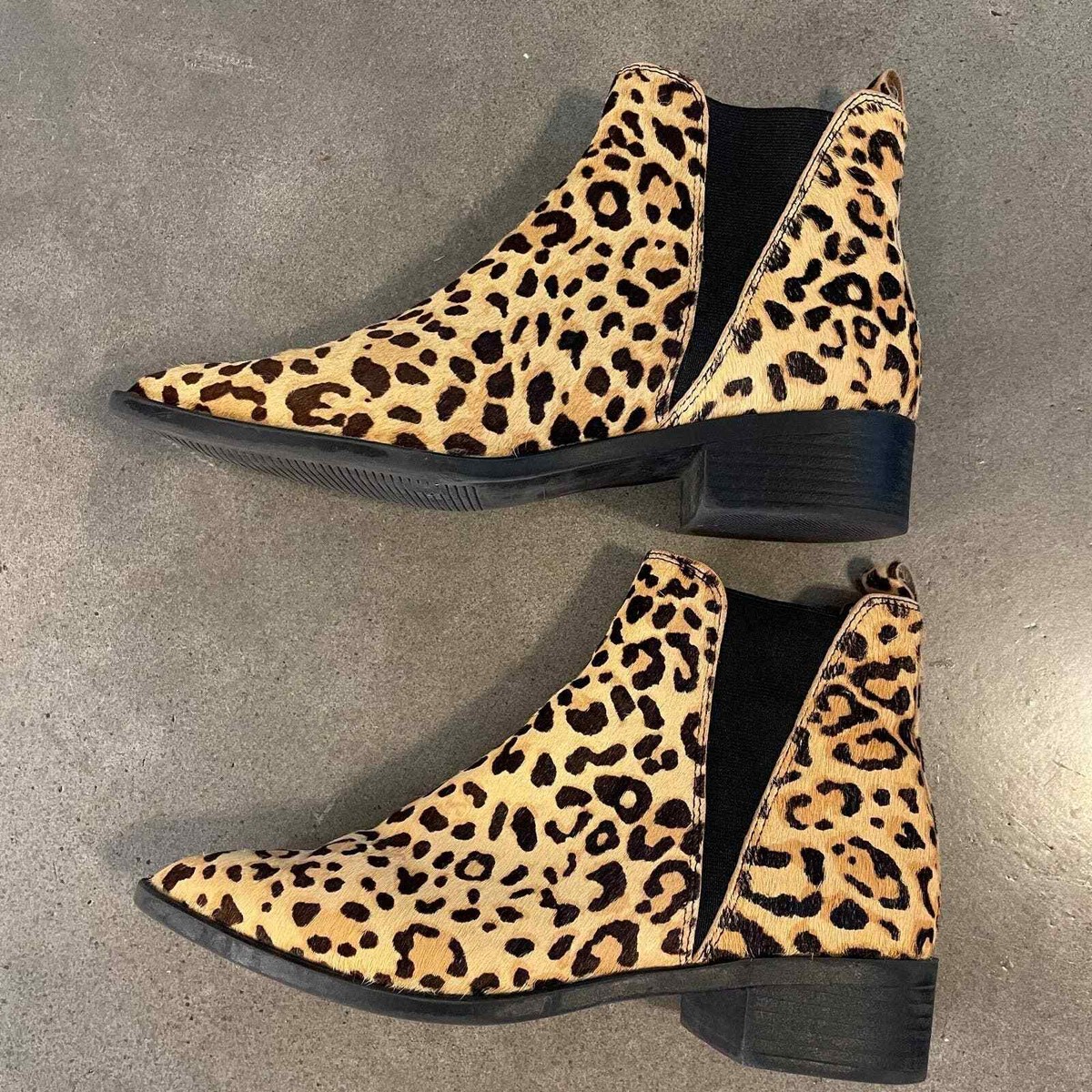 【スティーブマデン】ジョージ Steve Madden Jerry Leopard Calf Hair Pointed Toe Ankle Boots