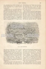 VIENNA PLAN OF THE RINGSTRASSE 1889 ART ILLUSTRATION PRINT 