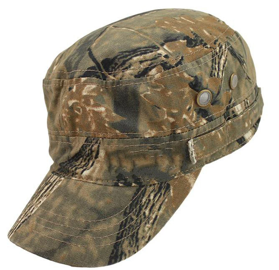 Gorra táctica al aire libre paintball árbol real camuflaje camping senderismo caza pesca sombrero Foto 2 de 2