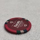 Harrahs Cherokee Casino NC Beautiful $5 Gaming Chip Red Actual Item Shown — photo 4