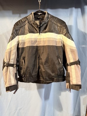 Viking Cycle Black Leather Motorcycle Jacket Size XL - Advanced Apparel - Nice!