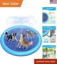 Splash Pad for Dogs Kids - Anti-Slip Dog Pool for Large Dogs, 0.58 mm Thick...