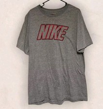 Nike Sportswear Tee Gray Red T-Shirt Size XL