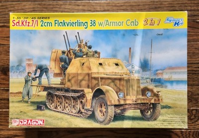 Dragon 6533 Sd.Kfz.7/1 2cm Flakvierling 38 1:35 Scale- Open Box/Sealed Parts