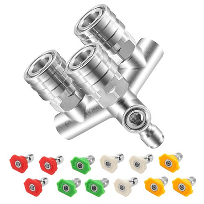 #ad Triple Pressure Washer Nozzle 3 in 1 Power Washer Tips 3 Nozzles for Pressu... $43.17