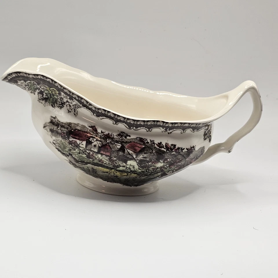 Barco de salsa vintage Johnson Brothers The Friendly Village Harvest Apple Orchard Foto 3 de 4