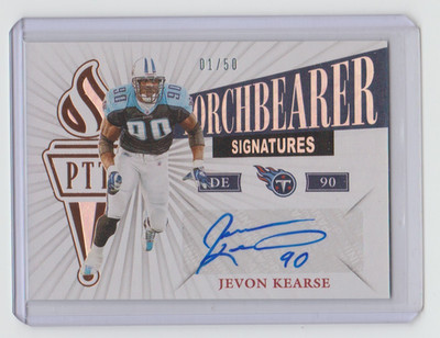 JEVON KEARSE 2019 Passing The Torch Torchbearer Signatures SP AUTO #01/50 1/1
