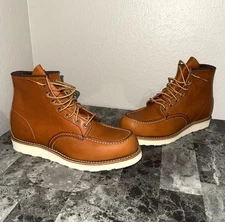 Redwing Heritage #875 Classic Moc Boot Size 9.5 D, Oro Legacy USA 