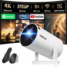 [Built-In Apps & 2026 Upgraded] Mini Projector Support 4K 1080P Auto Keystone 18