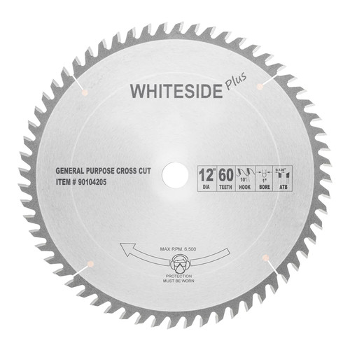 Whiteside 90104205 General Purpose - ATB 12"OD, 60T, 1"B