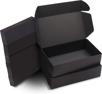 Karton Geschenkboxen Schwarz (20 Stk) – Schachteln 19X 11X 4,5Cm Pappschachteln
