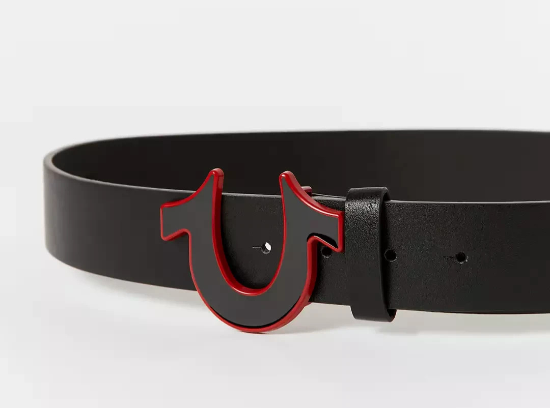 New True Religion Men Belt TR304702 Indo-Sage Enamel filled