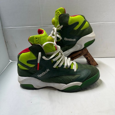 #ad #ad Reebok Shaq Attaq “Ghost of Christmas Present” Grinch Pump mens 12 need insole $80.00