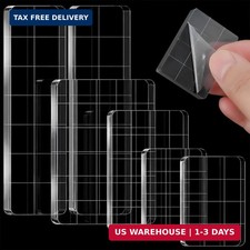 6PCS Acrylic Stamping Block, Clear Acrylic Block for Stamping, Stamp Block Decor