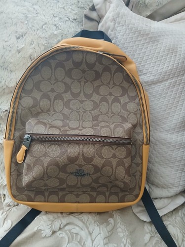 COACH backpack Leather Canvas Charlie Backpack women