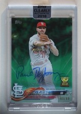 2018 Topps Clearly Authentic Auto Green 8/99 Paul DeJong #CAA-PD Auto a2v