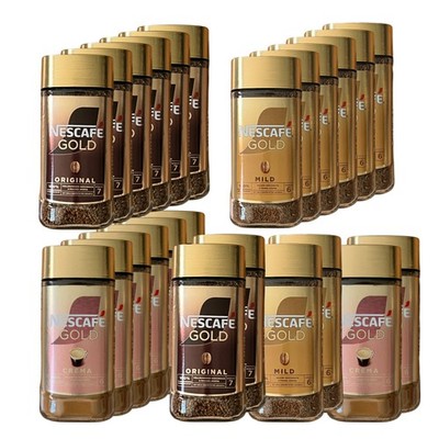 Nescafé Gold Sorten Original, Mild, Crema löslicher Instant Kaffee 6 x 200g