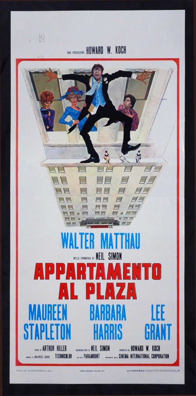 Locandina originale film Appartamento al Plaza (1972) - Regia di Arthur Hiller