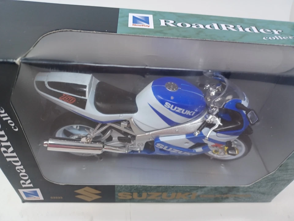 Nuevo Ray Roadrider Colección Suzuki GSX-R750 en Azul 1:12 Diecast Foto 2 de 3