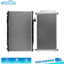 Aluminum Radiator And A/C Condenser For 2007 2008-2009 Honda CR-V EX LX 2.4L l4