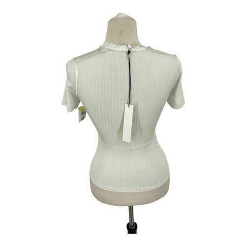 NSR Slinky Sateen T-shirt White Size XS NWT $30 MSRP - Picture 8 of 8