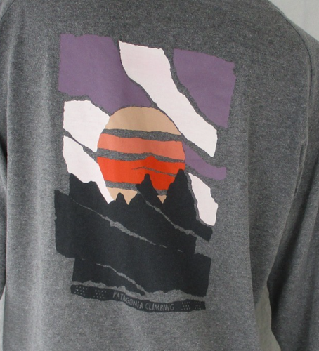 Patagonia Women's Gray Mountain Climbing L/S T-Shirt sz. L Responsibili-Tee - Picture 10 of 10