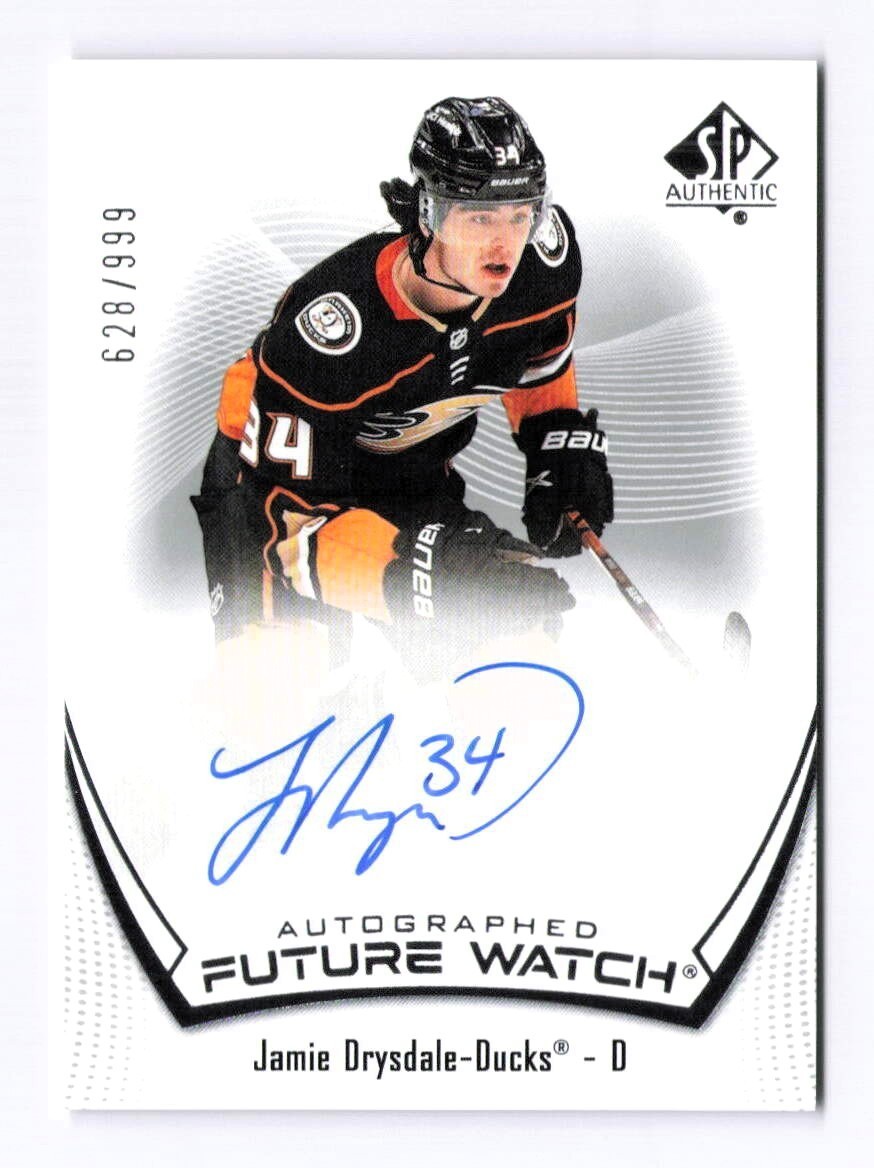 2021-22 SP Authentic #132 Jamie Drysdale (628/999) RC Future Watch Auto On-Card
