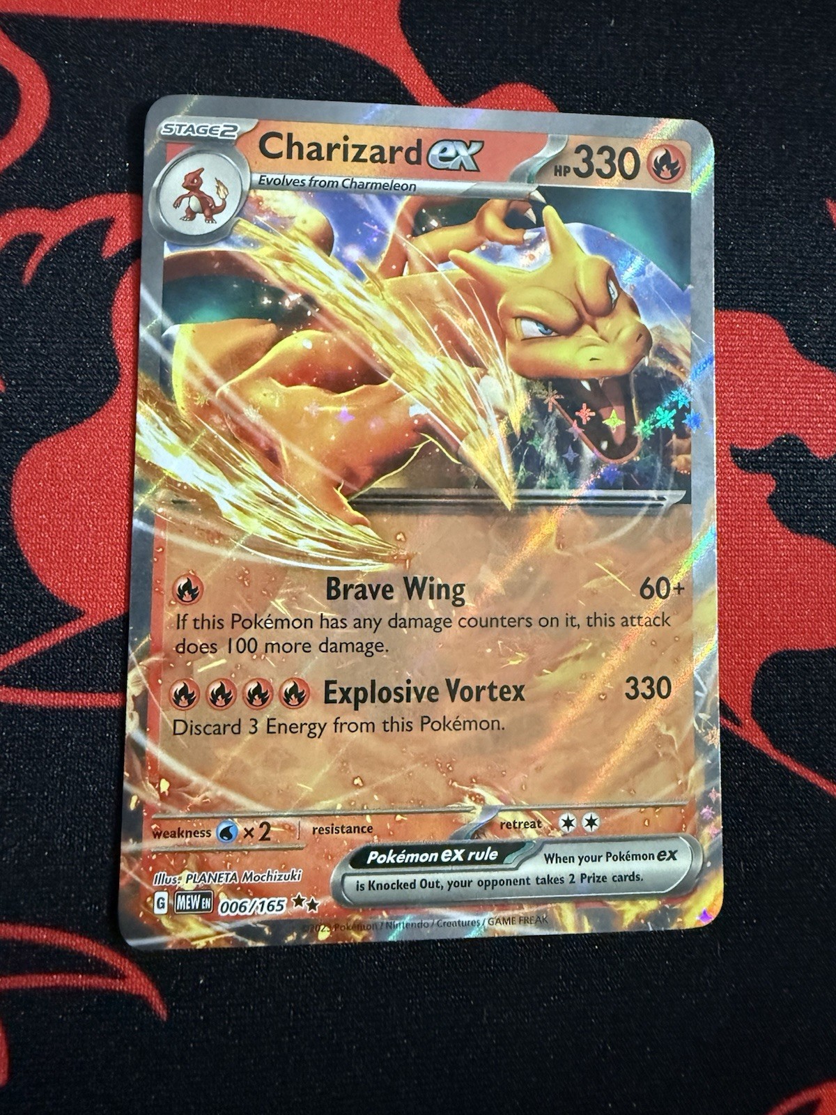 Pokemon TCG - Charizard ex - SV: Scarlet & Violet 151 - 006/165 - NM