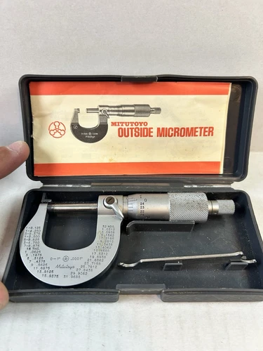 Mitutoyo 0-1'' Outside Micrometer 101-113 Lock & Ratchet Japan Machinist Tool