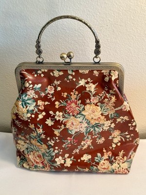 Darling Chic Patricia Nash Floral Kisslock Frame Bag Handbag Purse