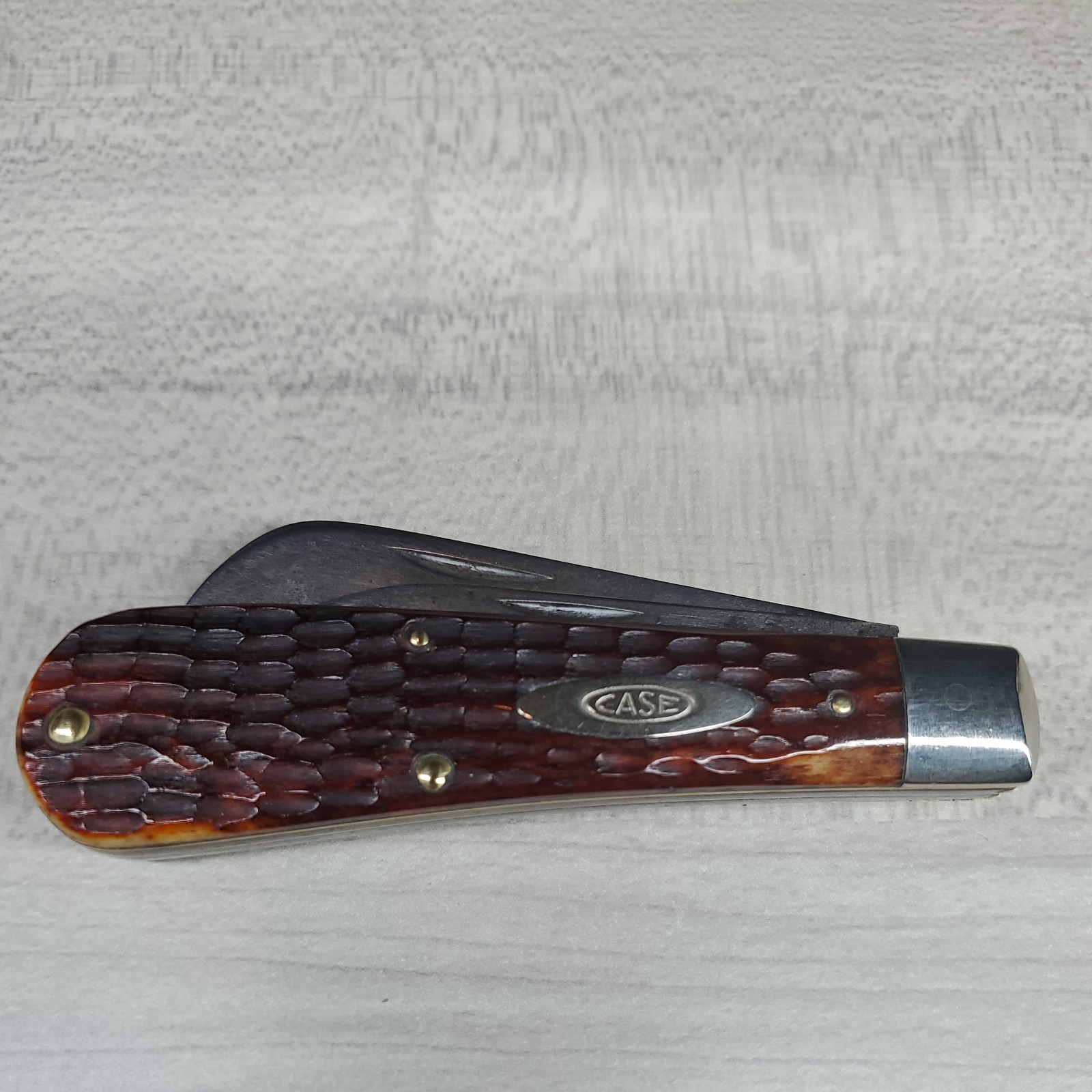 Rare 1940-1964 CASE XX Loom Fixer 6217 Red Bone Grail Pocket Knife VG-NM