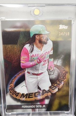 2024 Topps Series 1 Mega Stars Fernando Tatís Jr. #TMS-12 Gold Foil-Padres 34/50