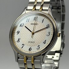 SEIKO 8J41-8000 DOLCE Men's Watch Quartz 35mm Cream Dial Analog From Japan