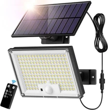 Solar Outdoor Lights, 172LED 3Modes Split Motion Sensor 1 Pack, Black 