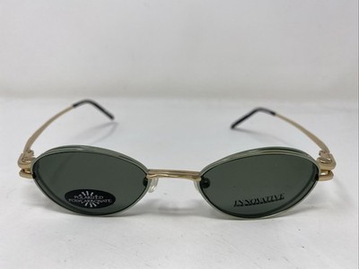 Innovative IMFT11 Satin Teal/Gold 46-19-140 Eyeglasses Frame w/ Clip-on RL87