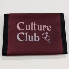 Vtg 80s CULTURE CLUB Boy George Bifold Nylon Wallet Red Band Music Graphic