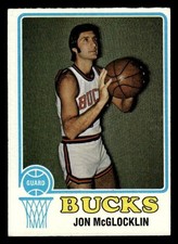 1973 TOPPS JON MCGLOCKLIN 123 VG-EX BASKETBALL MILWAUKEE BUCKS