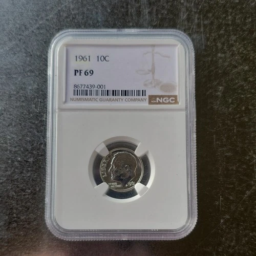 Roosevelt Dime 1961 Proof 90% Silver NGC PF69 10C Philadelphia Mint