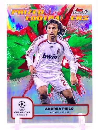 ANDREA PIRLO 2024-25 Topps Finest UEFA Prized Footballers Fusion Green/Red SP!!!