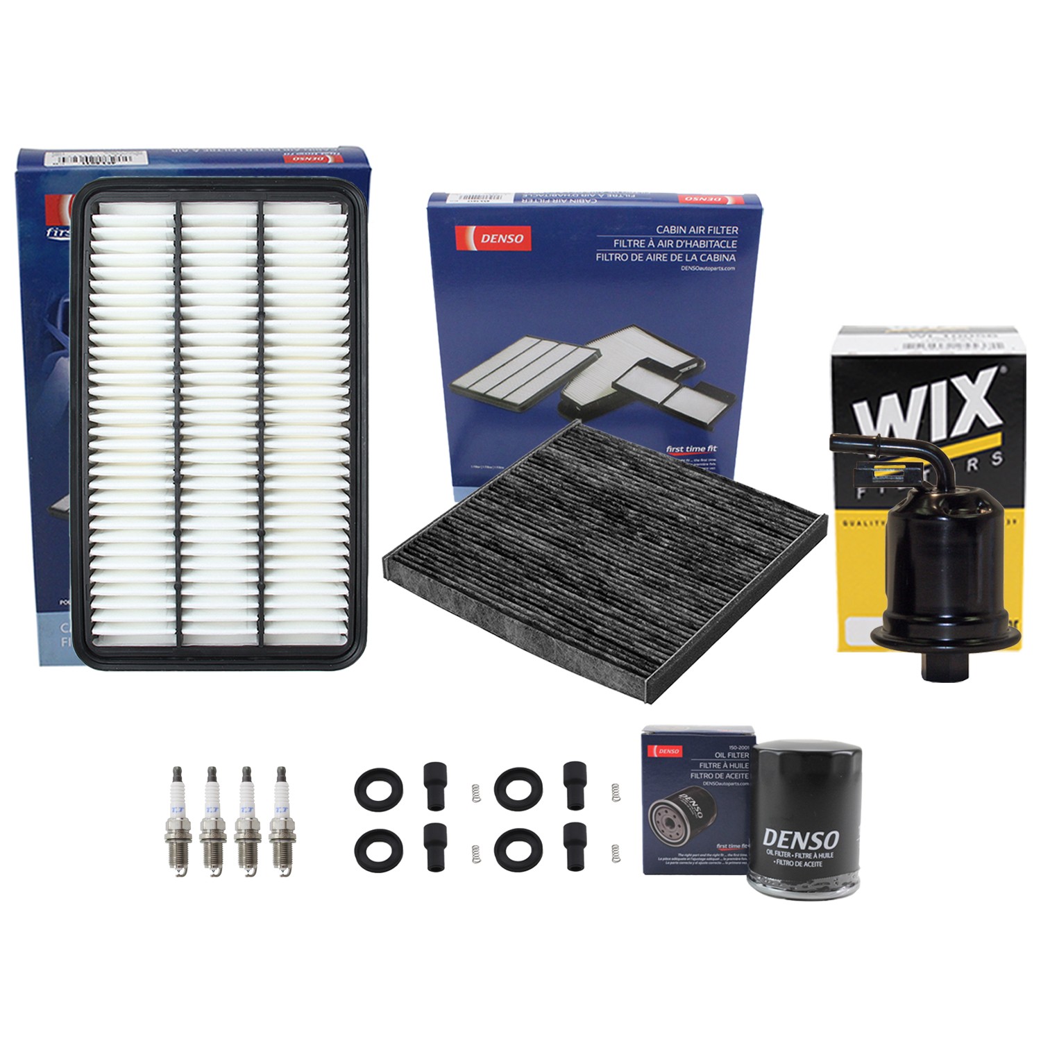 Denso Tune Up Kit 4 Spark Plugs  Boots Kit for Solara 2.4 L4 2AZ-FE FWD ACV MCV