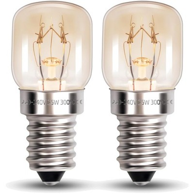 Backofenlampe E14 Glühbirne dimmbar warmweiß 2700K 2 Stück