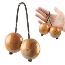 1 Pack Wooden Kashaka Shaker, Asalato Instrument Rhythmic Ball, Adjustable Le...