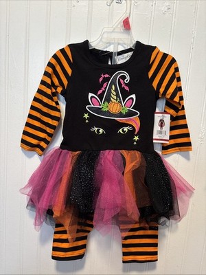 NEW Emily Rose Girls' Halloween 2 Piece Tutu Legging Set Size 18 Months