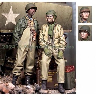 1/35 Alpine #35320 US 761st TB Crew Set (2) Unpainted Figures