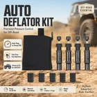 4PCS Auto‑Stop Tire Deflator Kit Adjustable 10‑30 PSI Air Down Tool with Bag