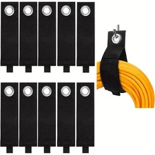 10pcs Extension Cord Holder Organizer | Storage Straps Cord Strap Wrap Hanger Ga
