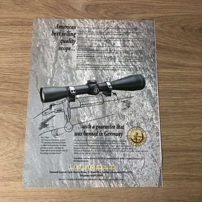 GUNS116 ZEITSCHRIFTENWERBUNG 12X9 LEUPOLD GROSSBRITANNIEN ZIELFERNROHRE