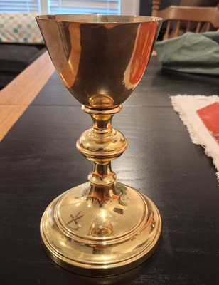 Antique Benziger Gold-Plated Chalice with Silver Cup