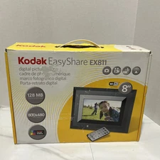 Kodak EX-811 8" Digital Black Picture Frame New