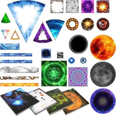 DND Area of Effect Spell Templates - Set of 28 Markers for AOE Spells Erasabl...